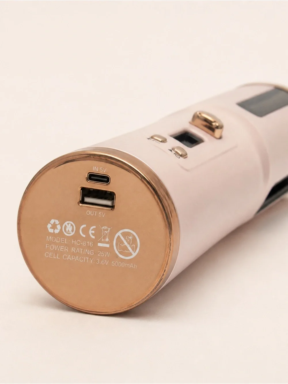 Portable Automatic Hair Curler - Rose Gold